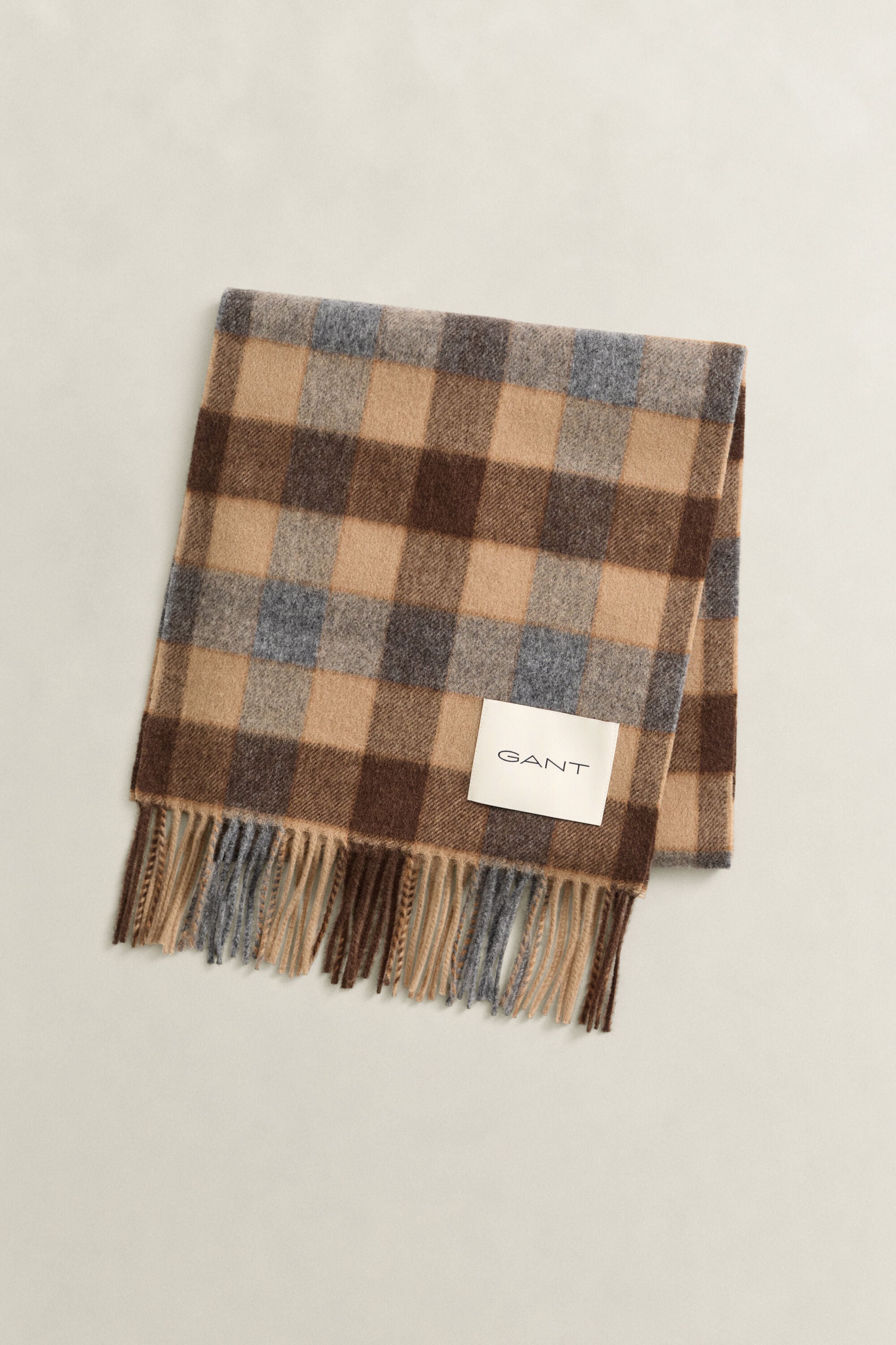 Checked Wool Scarf