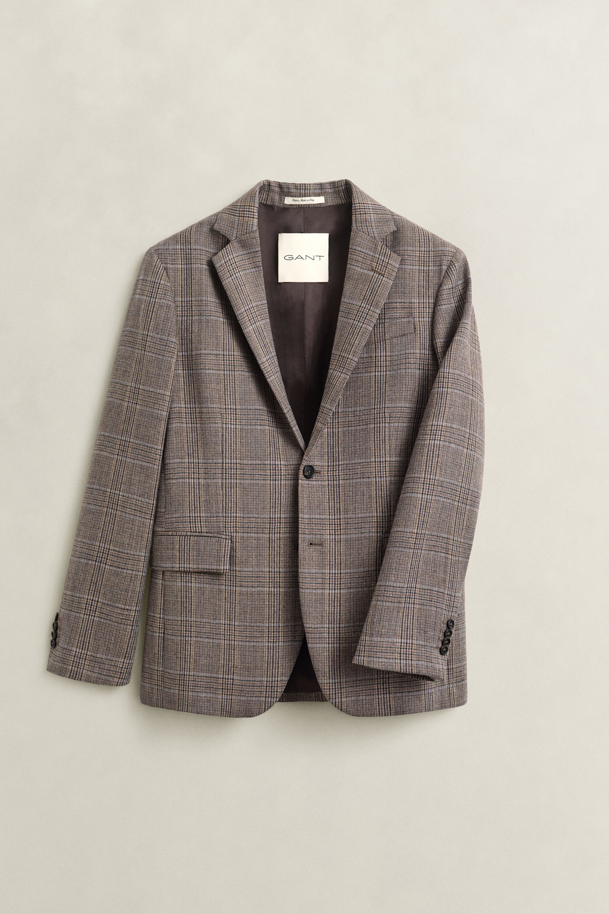 Checked Wool Suit Jacket