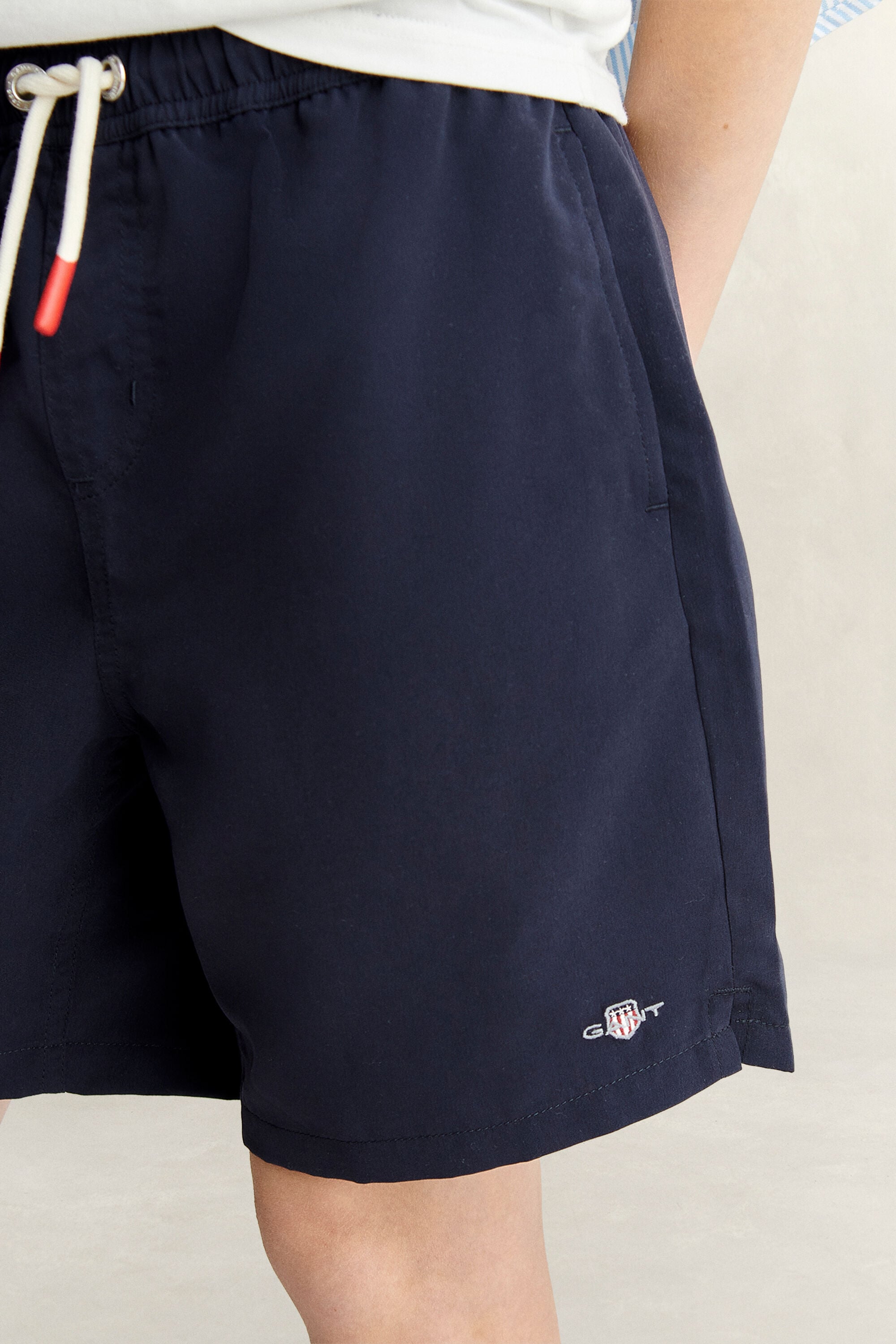 Teen Boys Shield Swimshorts — EVENING BLUE