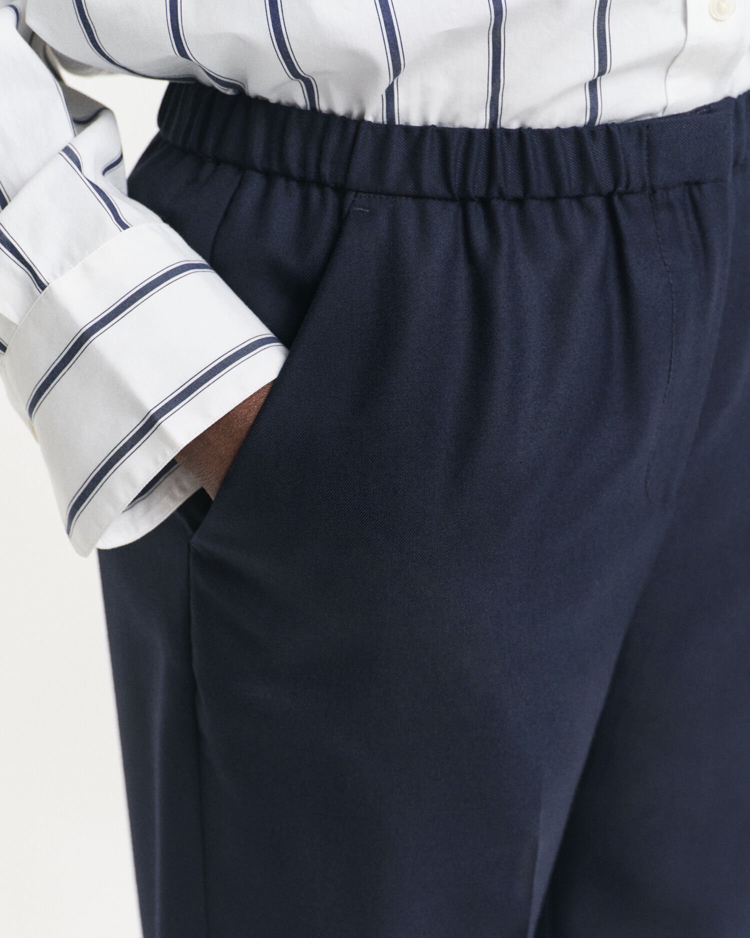 Wool Blend Pull-On Pants