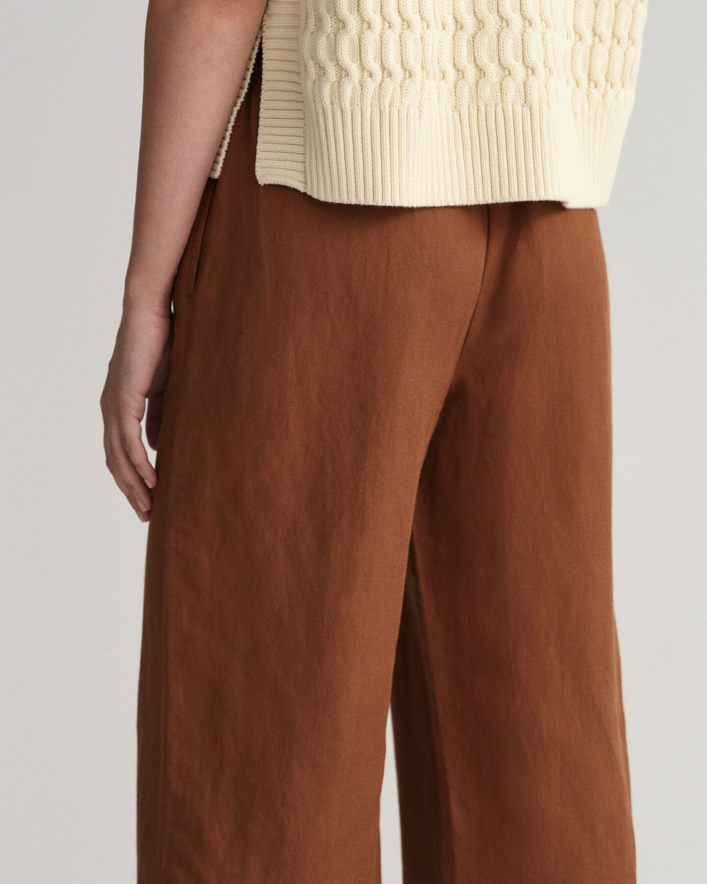 Linen Viscose Pull-On Pants