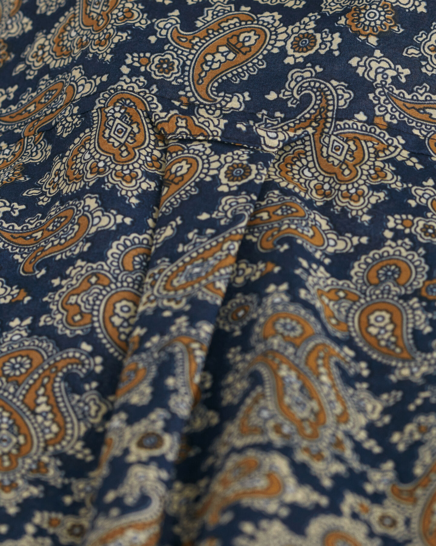 Relaxed Fit Paisley Cotton Silk Shirt