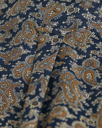 Relaxed Fit Paisley Cotton Silk Shirt