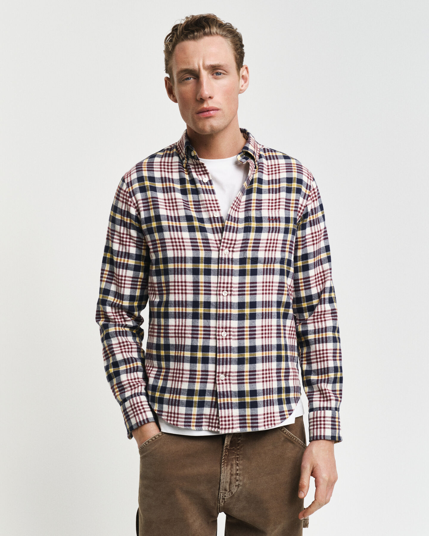 Regular Fit Plaid Flannel Shirt
