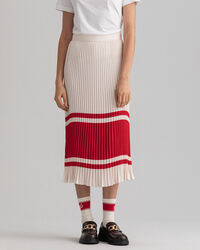 Stripe Pleated Skirt