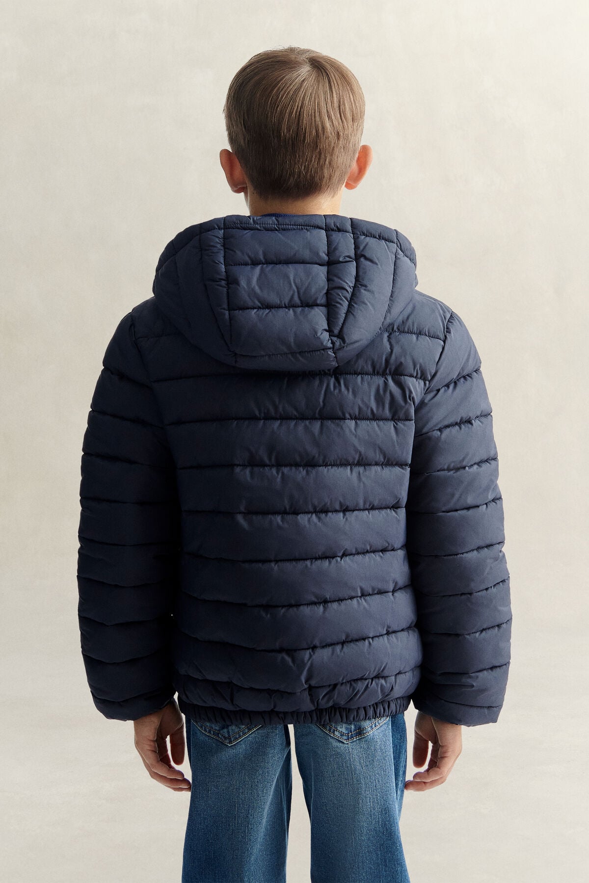 Teen Boys Hooded Puffer Jacket — EVENING BLUE