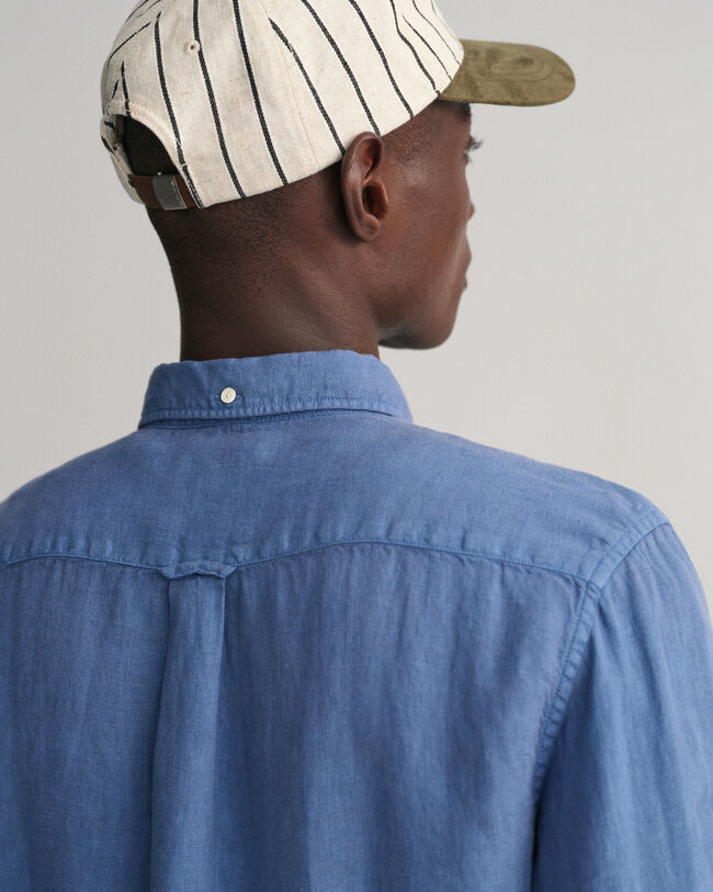 Regular Fit Garment-Dyed Linen Shirt