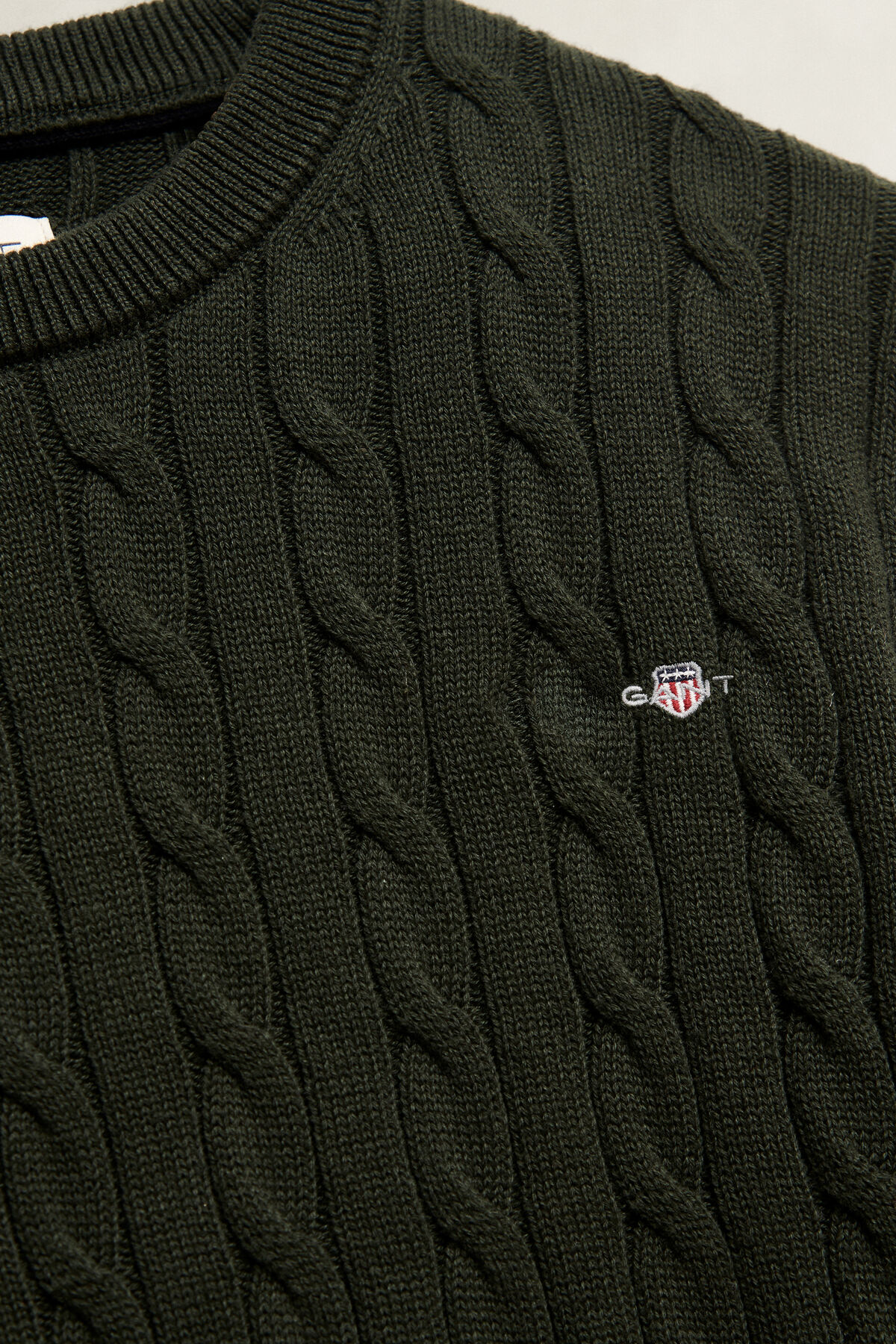 Teen Boys Shield Sweater — DARK MOSS GREEN