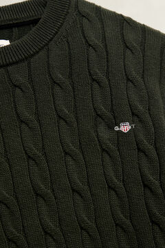 Teen Boys Shield Sweater — DARK MOSS GREEN 1