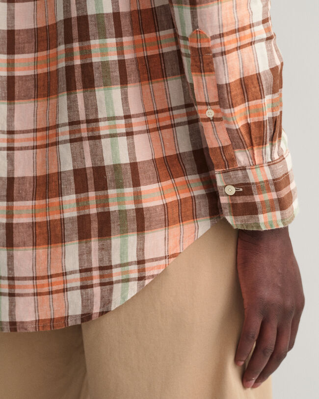 Regular Fit Linen Madras Shirt