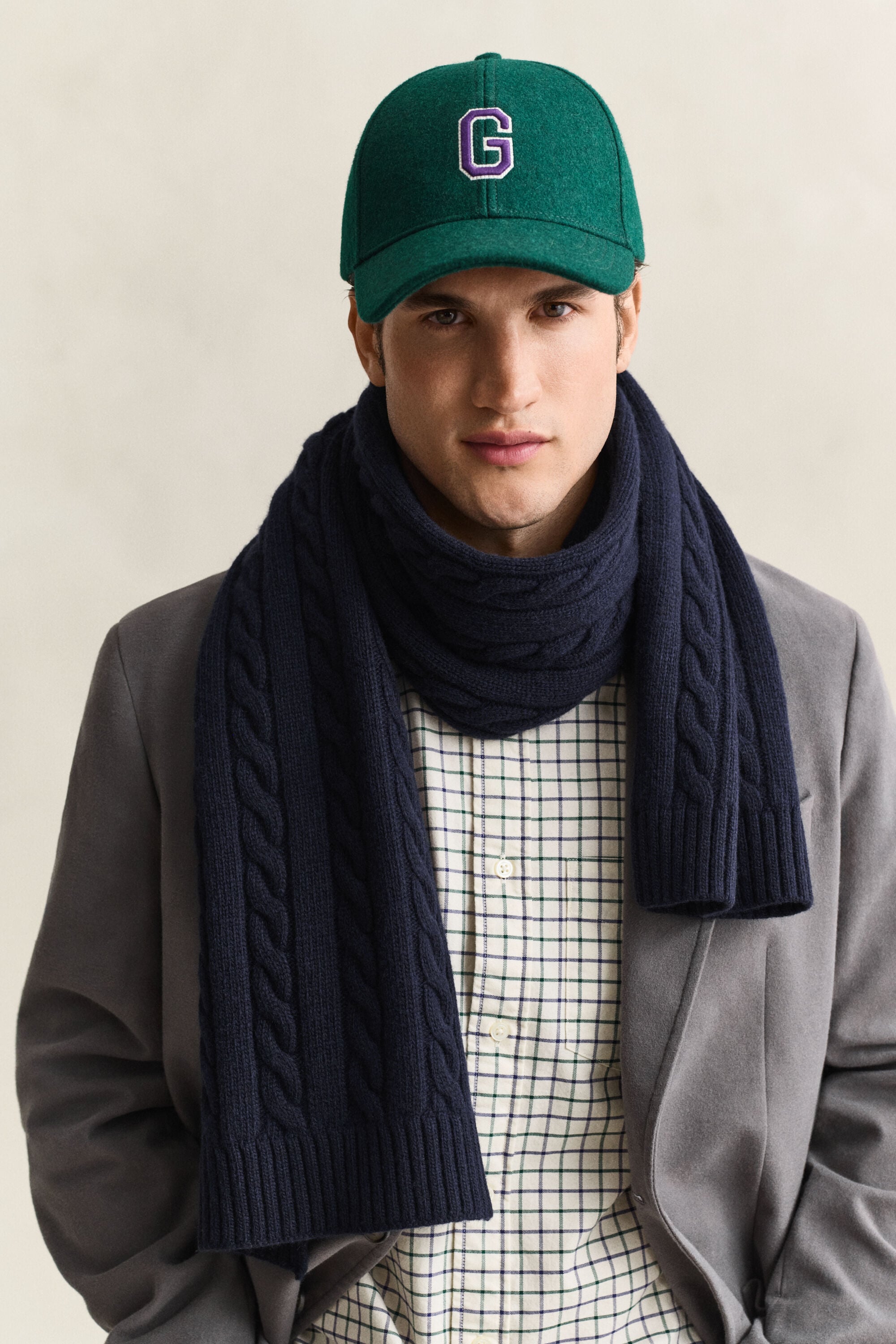 Lambswool Cable Knit Scarf