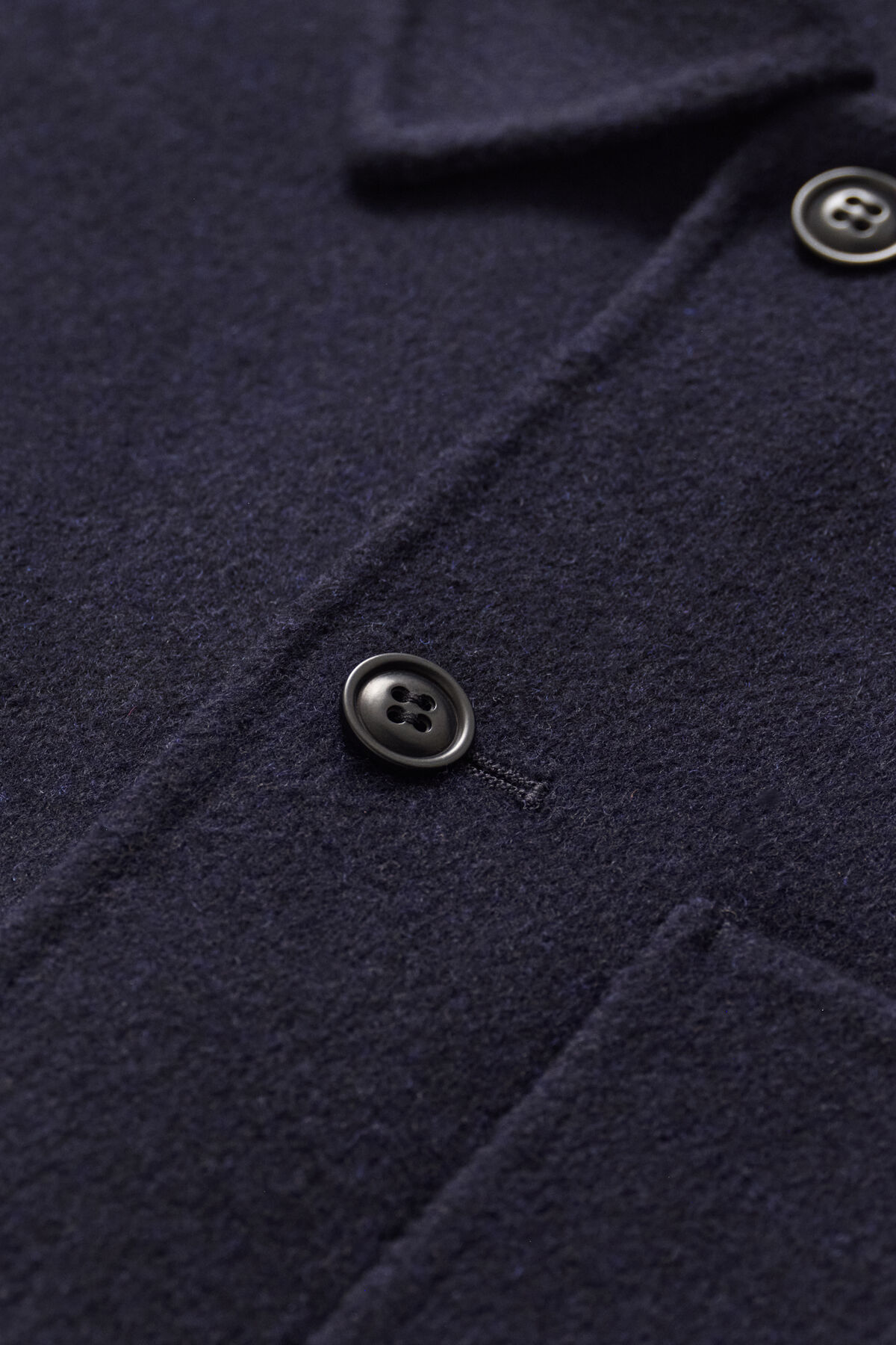 Handstitched Overshirt — EVENING BLUE