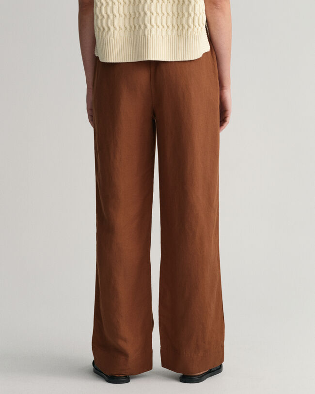Linen Viscose Pull-On Pants