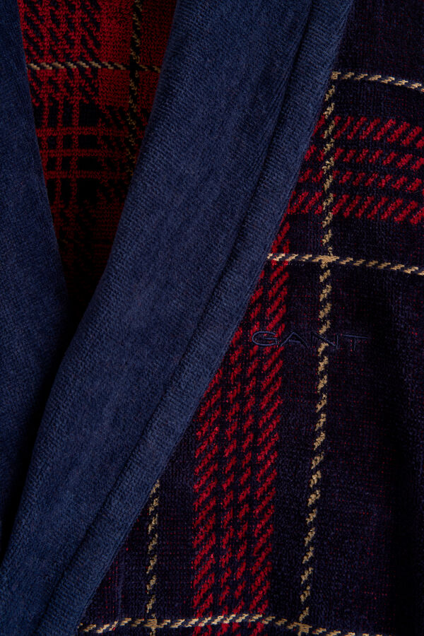 Holiday Check Robe — MARINE