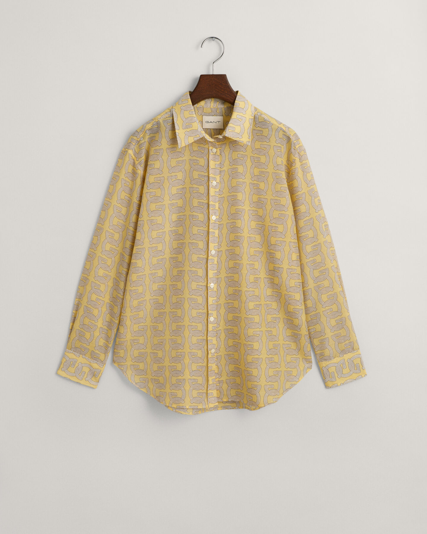 Relaxed Fit G Patterned Cotton Silk Shirt