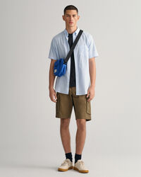 Regular Fit Stripe Short Sleeve Broadcloth Shirt