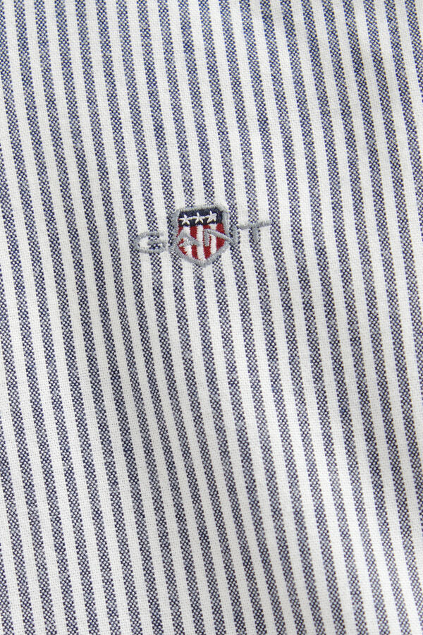 Teen Boys Shield Striped Oxford Shirt — EVENING BLUE