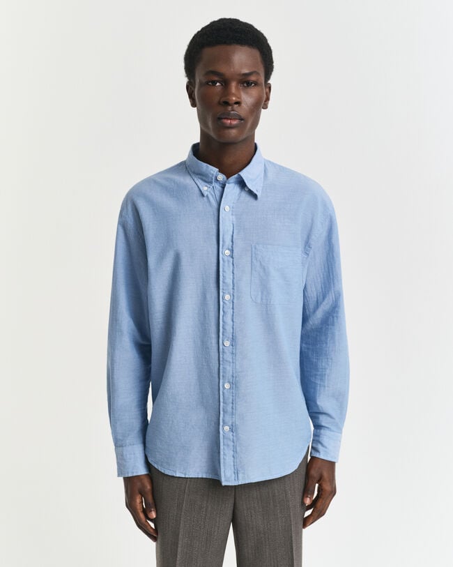 Relaxed Fit Indigo Chambray Shirt