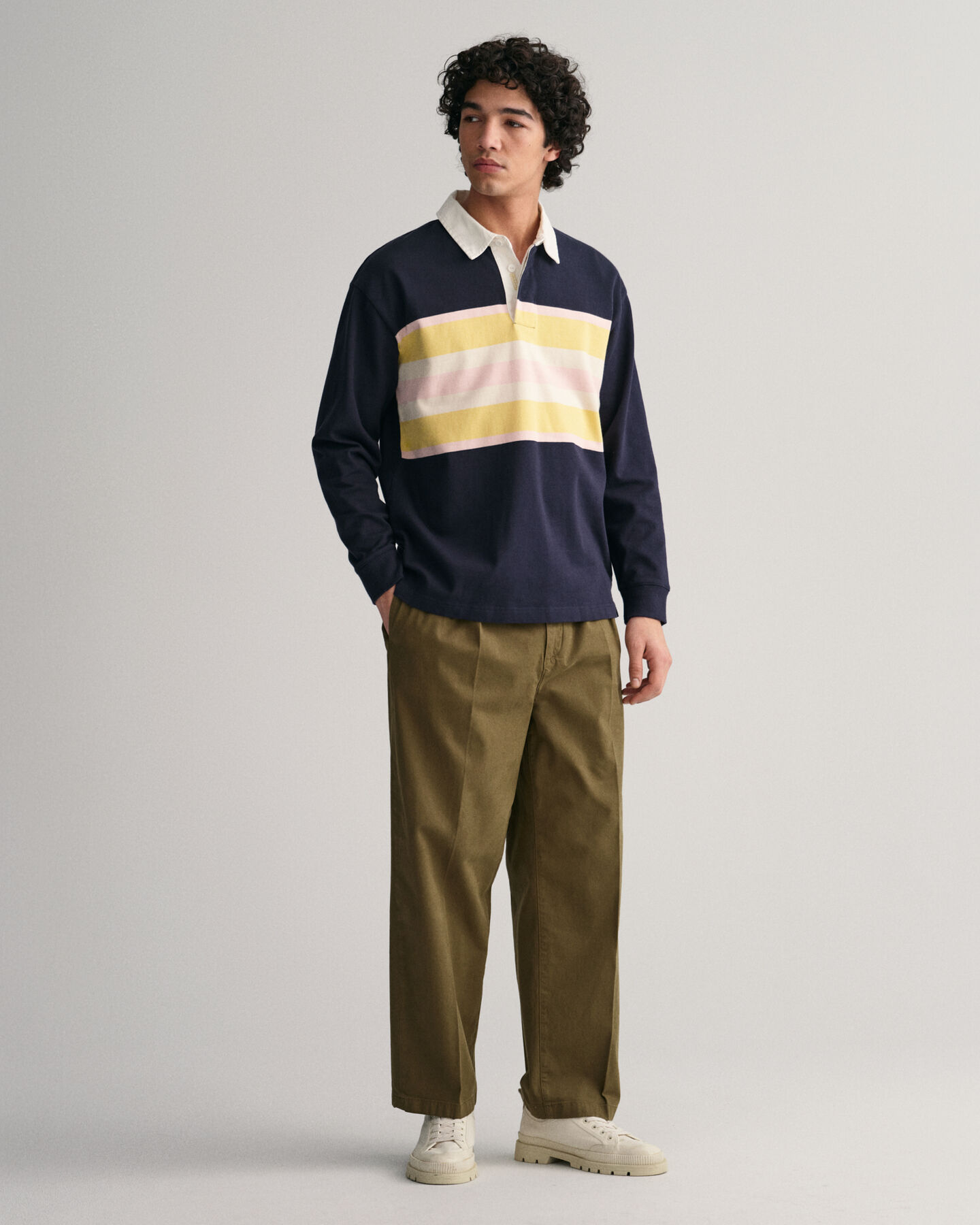 Color Blocked Rugger