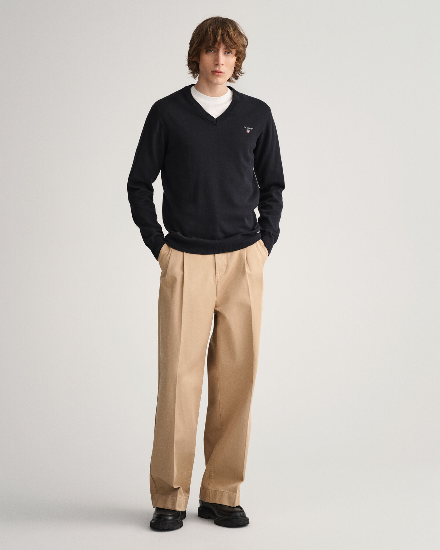 Classic Cotton V-Neck Sweater