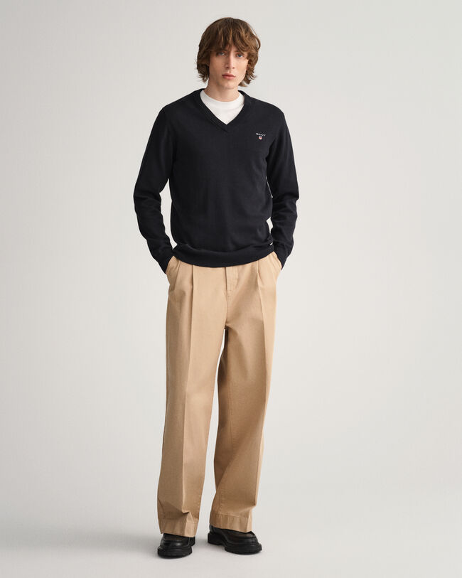 Classic Cotton V-Neck Sweater