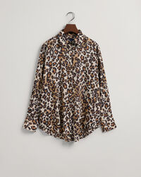 Relaxed Fit Leopard Modal Shirt