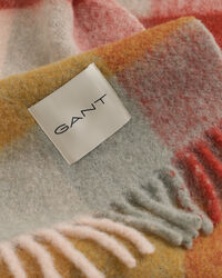 Checked Alpaca Wool Blend Scarf