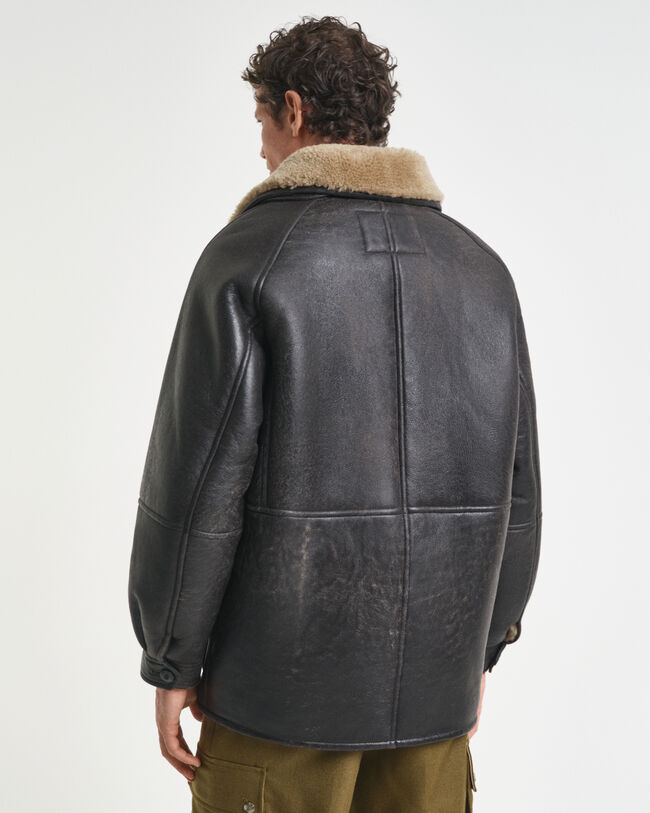 Worn-In Leather Shearling Jacket