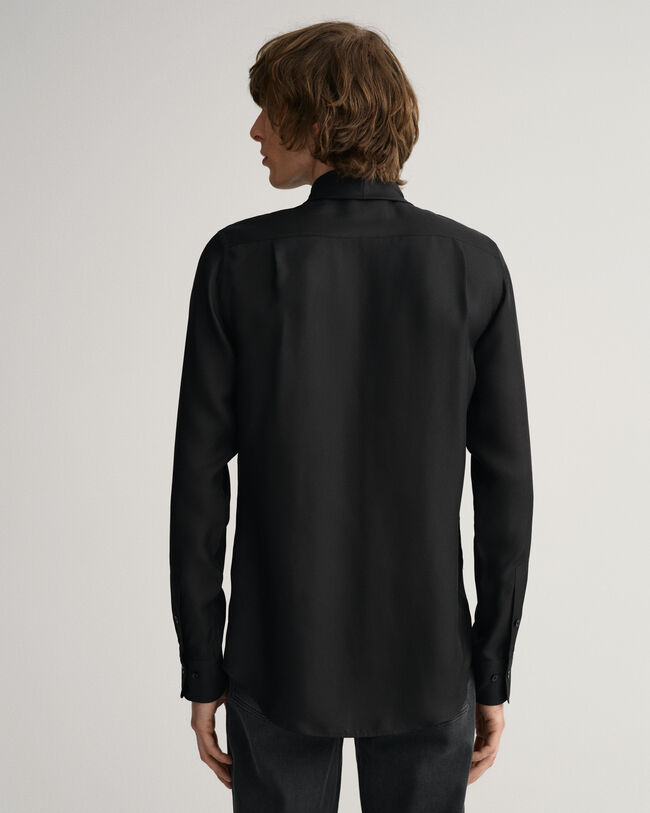 Slim Fit Solid Bow Tie Shirt