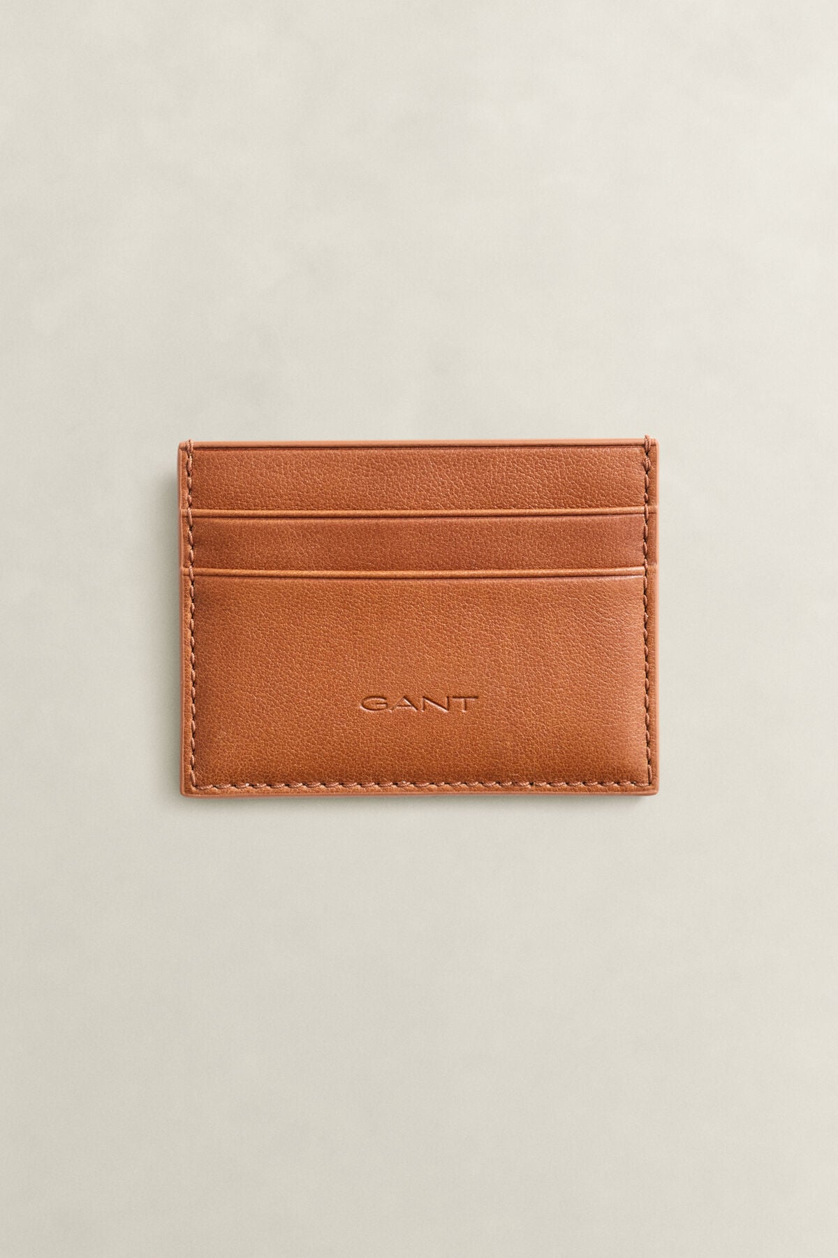 Leather Card Holder — MAHOGANY BROWN