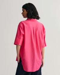 Relaxed Fit Cotton Silk Short Sleeve Shirt