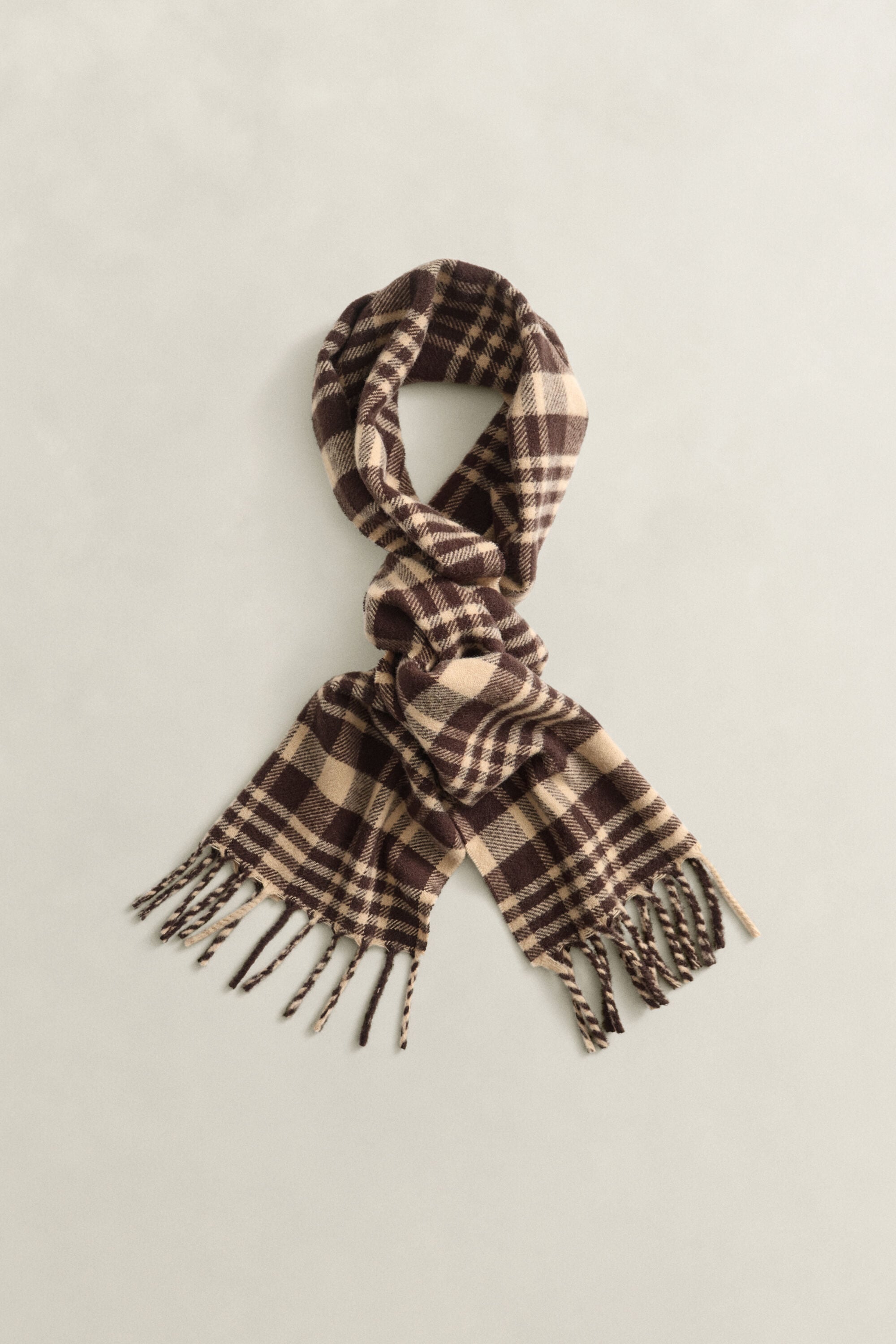 Checked Wool Scarf