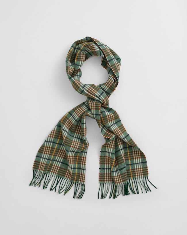Checked Wool Scarf