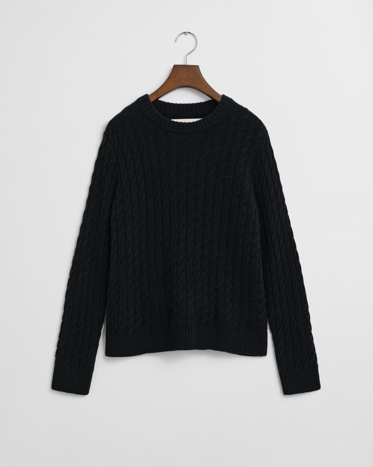 Cashmere Cable Knit Crew Neck Sweater