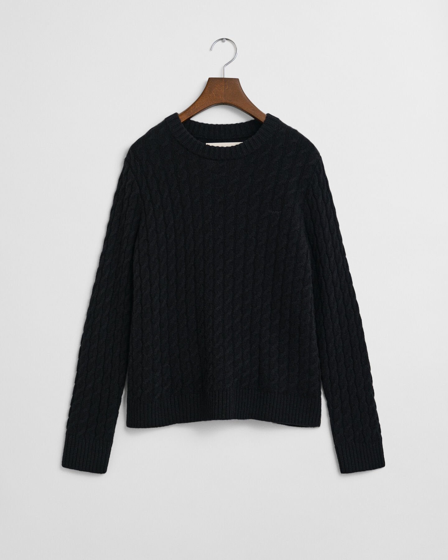 Cashmere Cable Knit Crew Neck Sweater