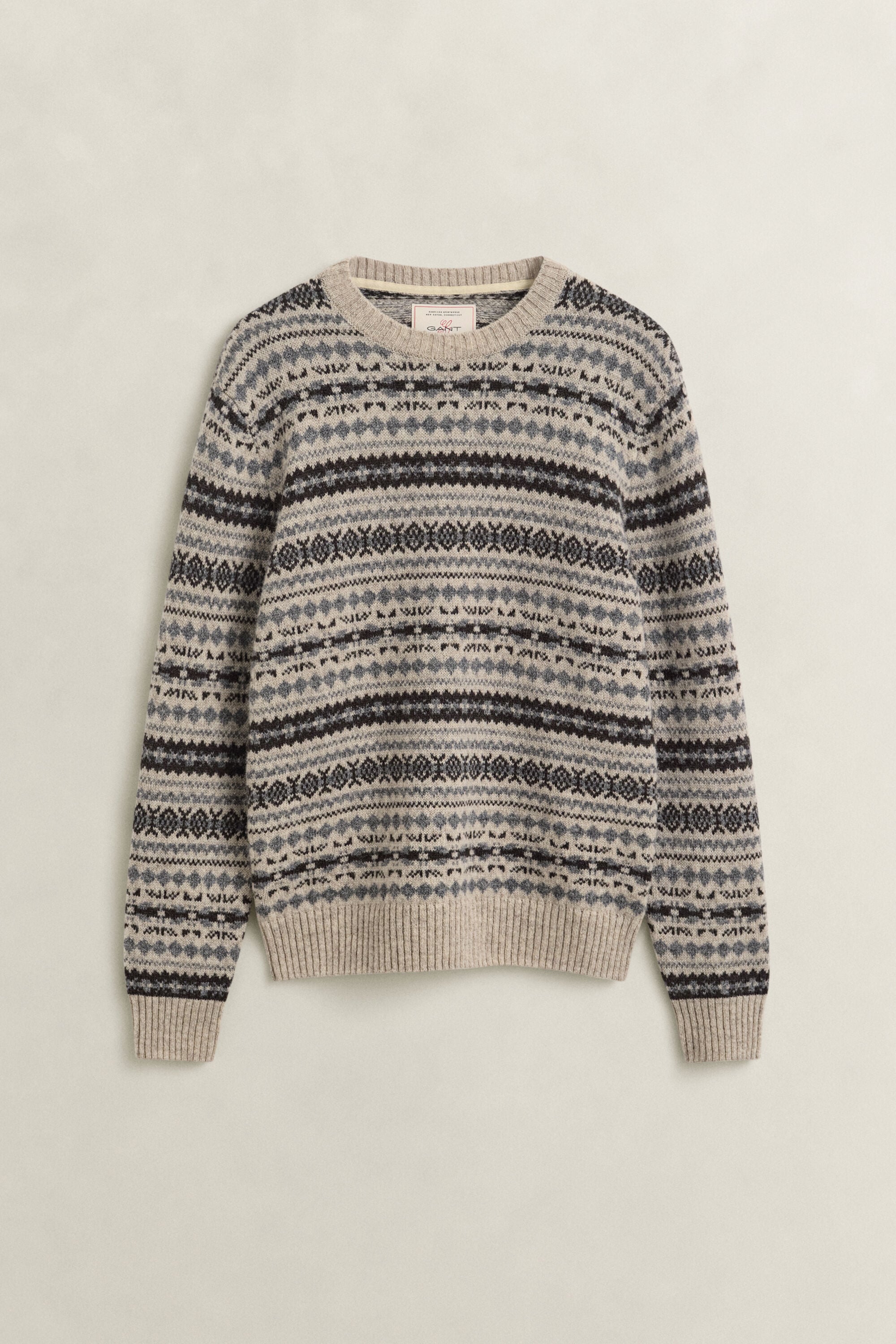Brushed Wool Jacquard Sweater