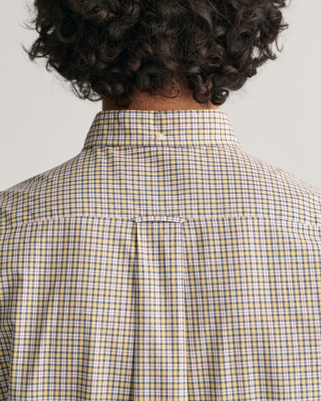 Regular Fit Micro Checked Poplin Shirt