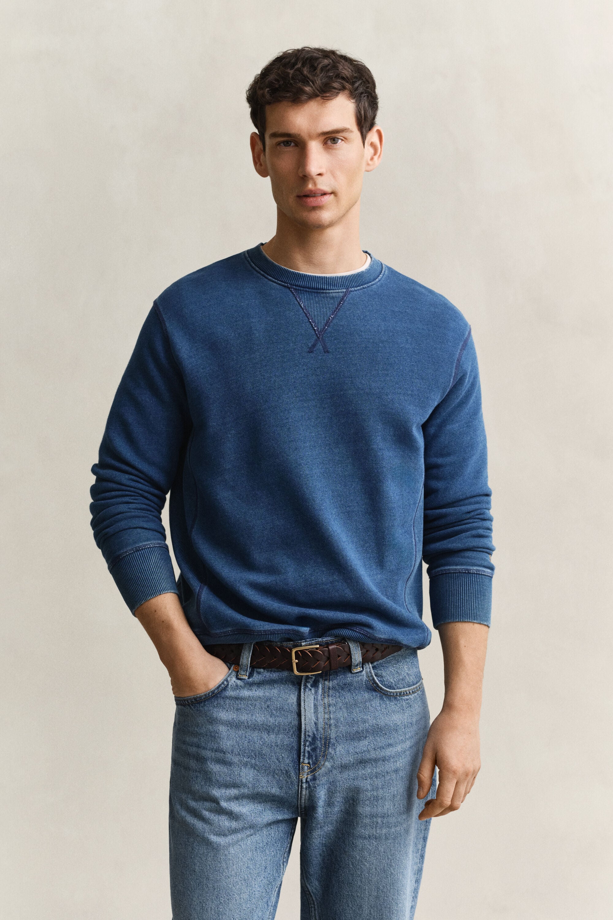 Indigo Crew Neck Sweatshirt