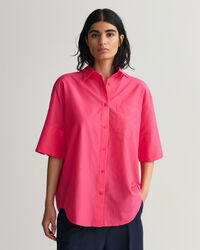 Relaxed Fit Cotton Silk Short Sleeve Shirt
