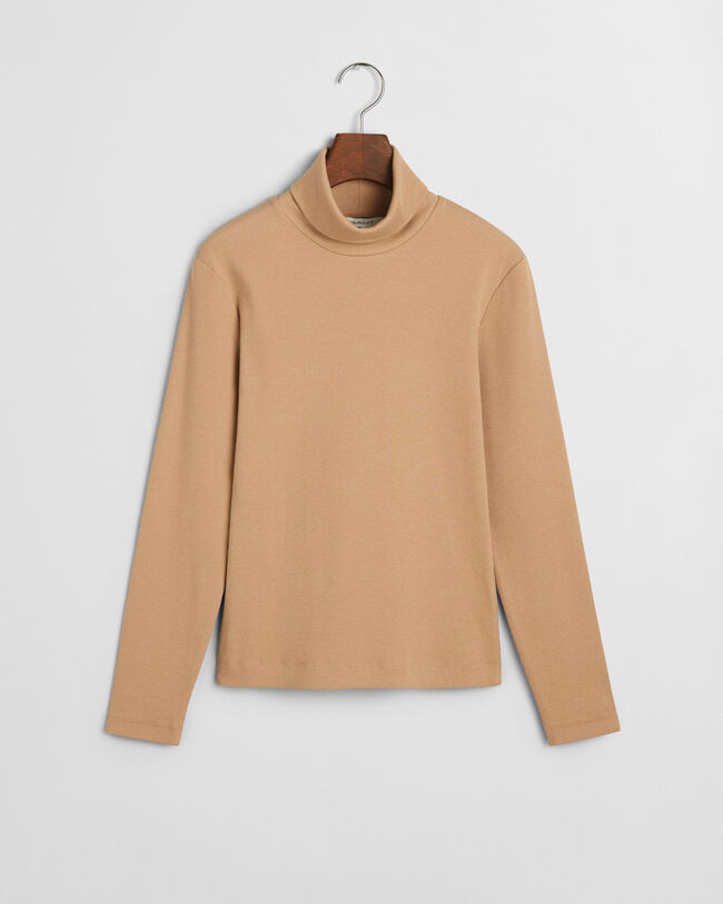 Ribbed Long Sleeve Turtleneck Top