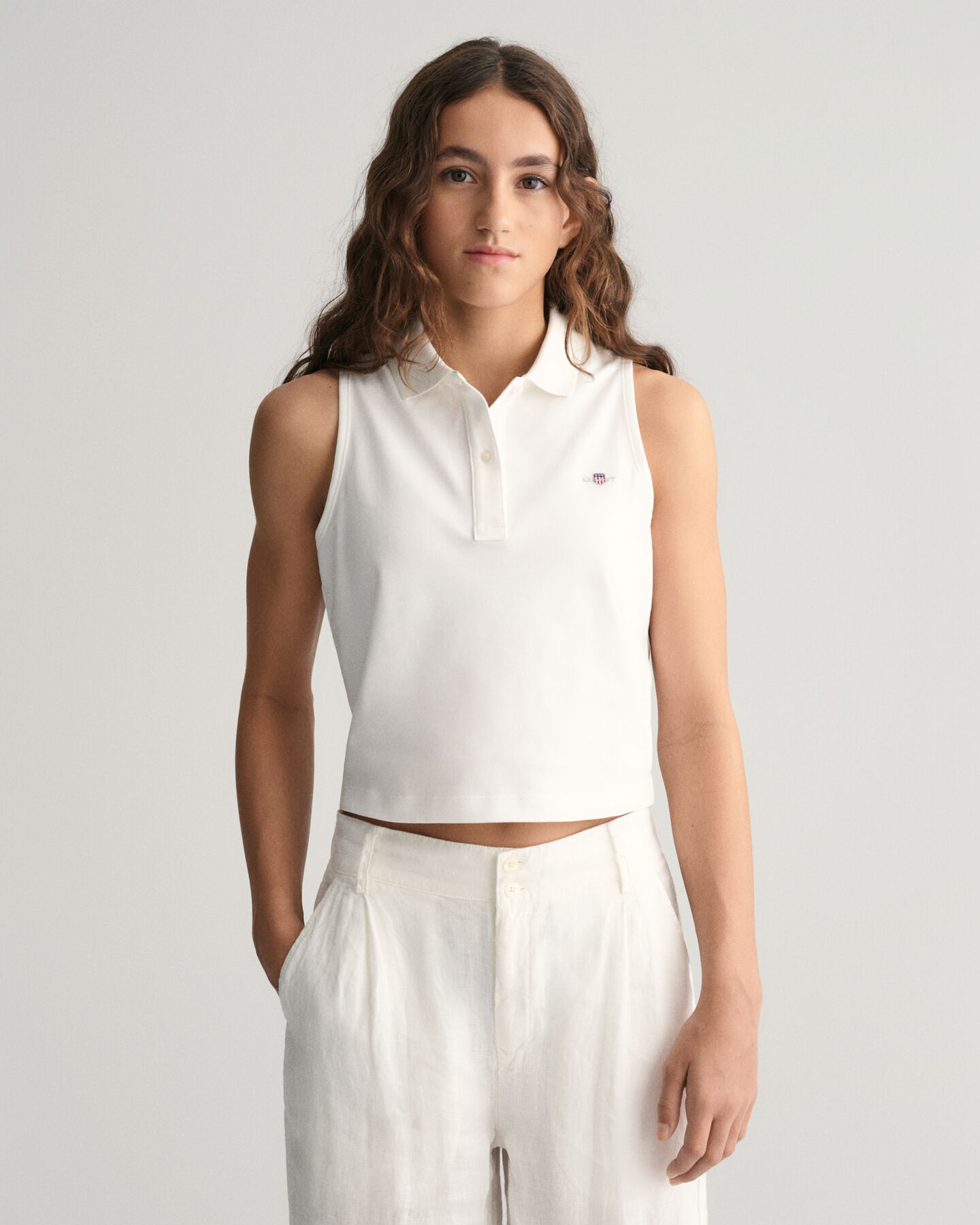 Teen Girls Piqu&eacute; Tank Top