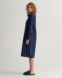 Contrast Stitch Shirt Dress