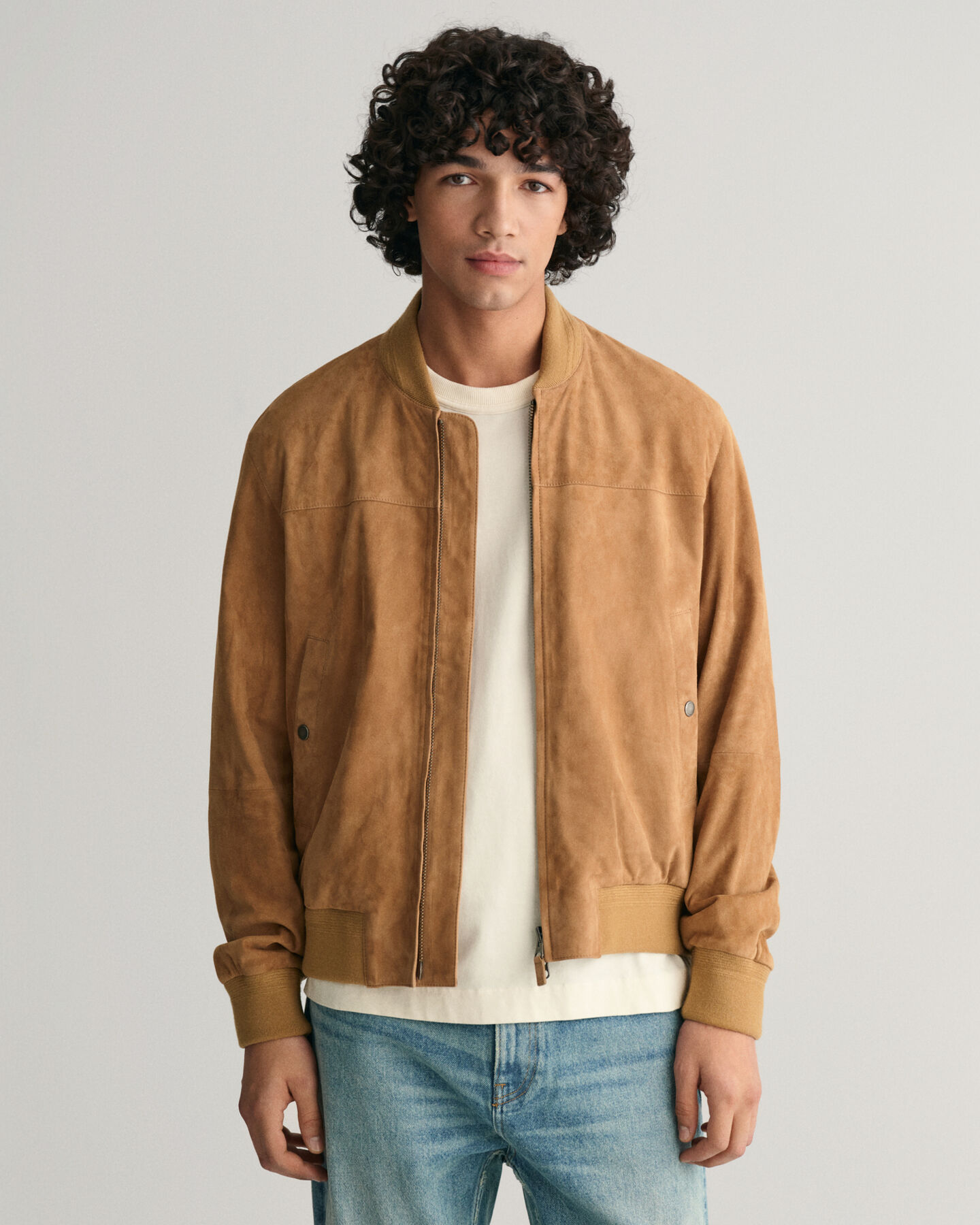 Suede Bomber Jacket