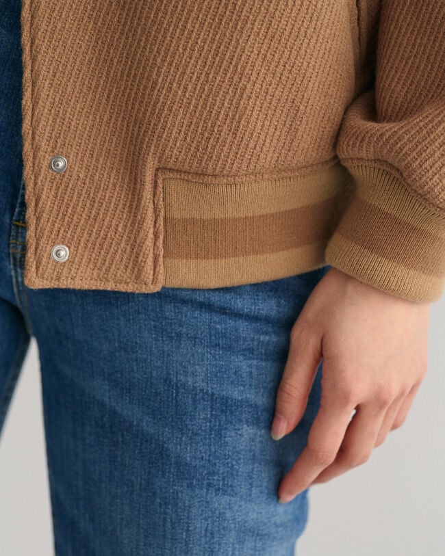 Wool Twill Varsity Jacket