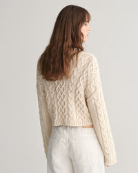 Cable Knit Crew Neck Sweater