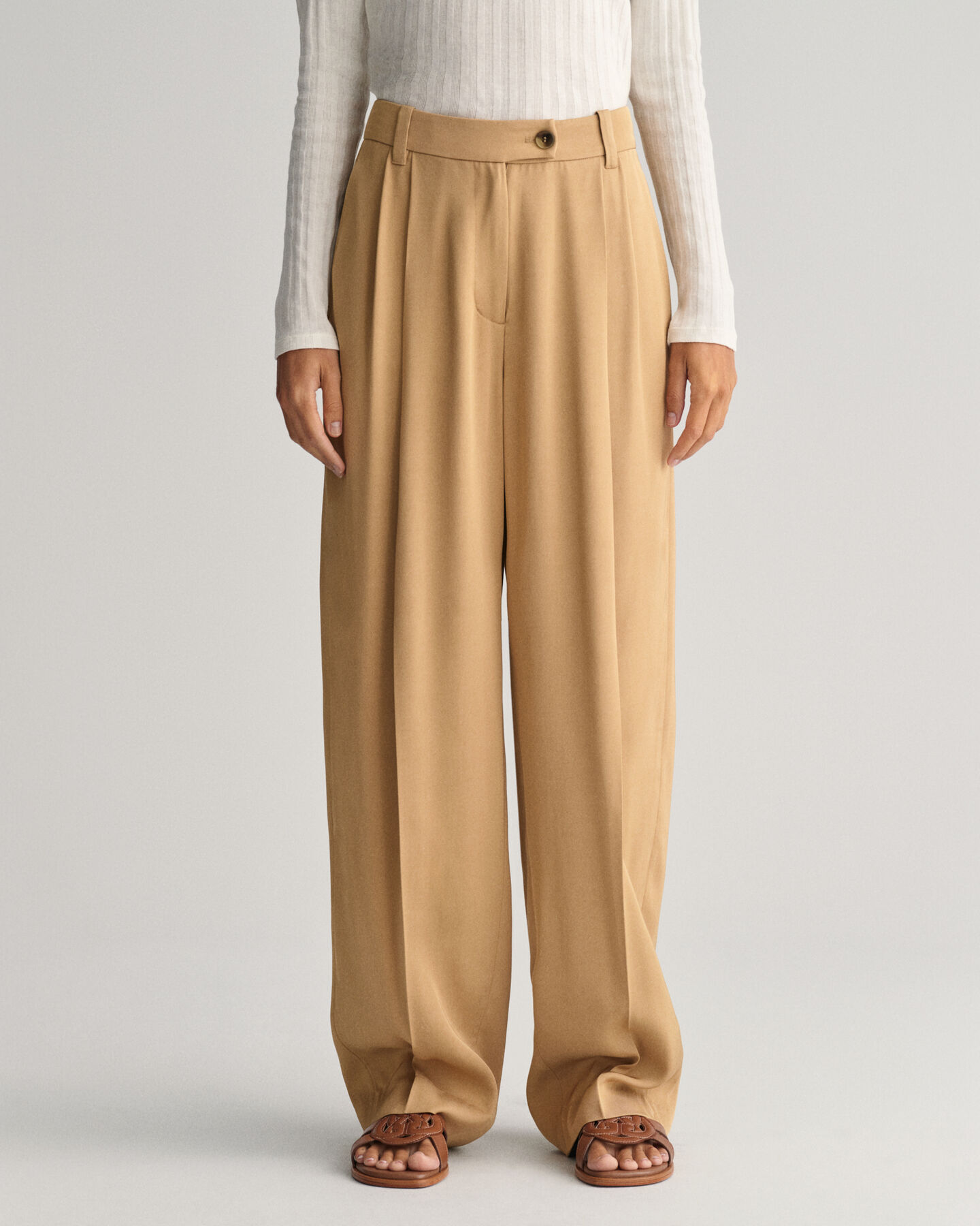Loose Fit Low-Waisted Wide Leg Chinos