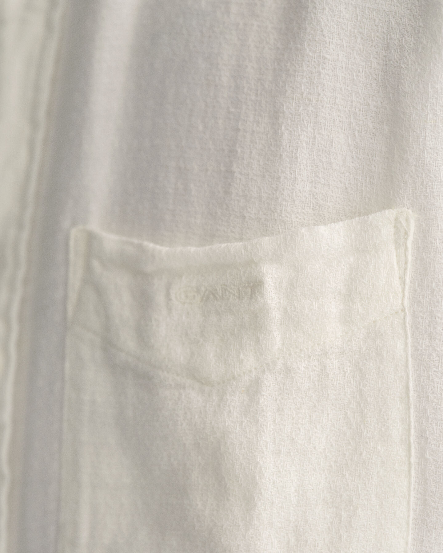 Regular Fit Textured Cotton Linen Short Sleeve Shirt