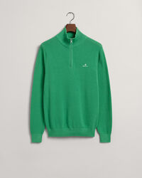 Cotton Piqu&eacute; Half-Zip Sweater