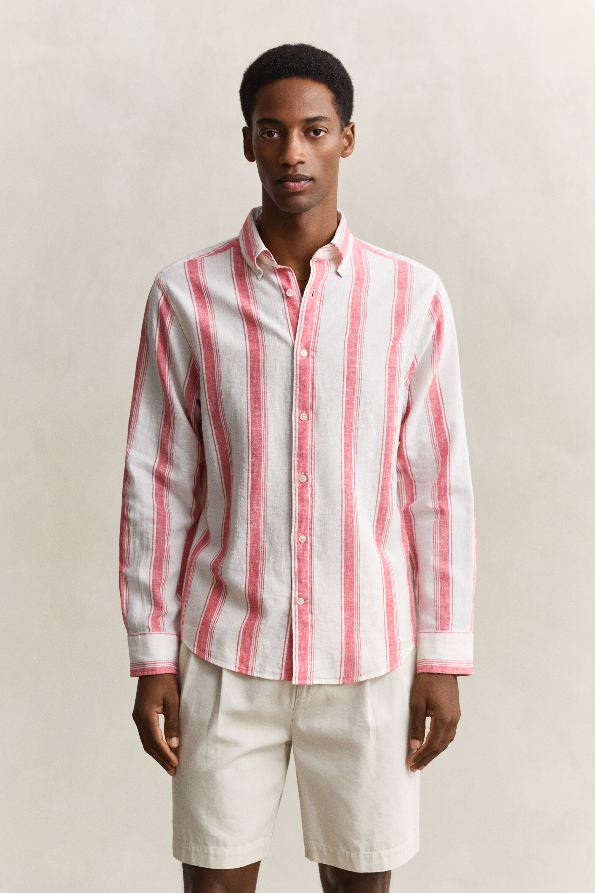 Striped Linen Blend Shirt
