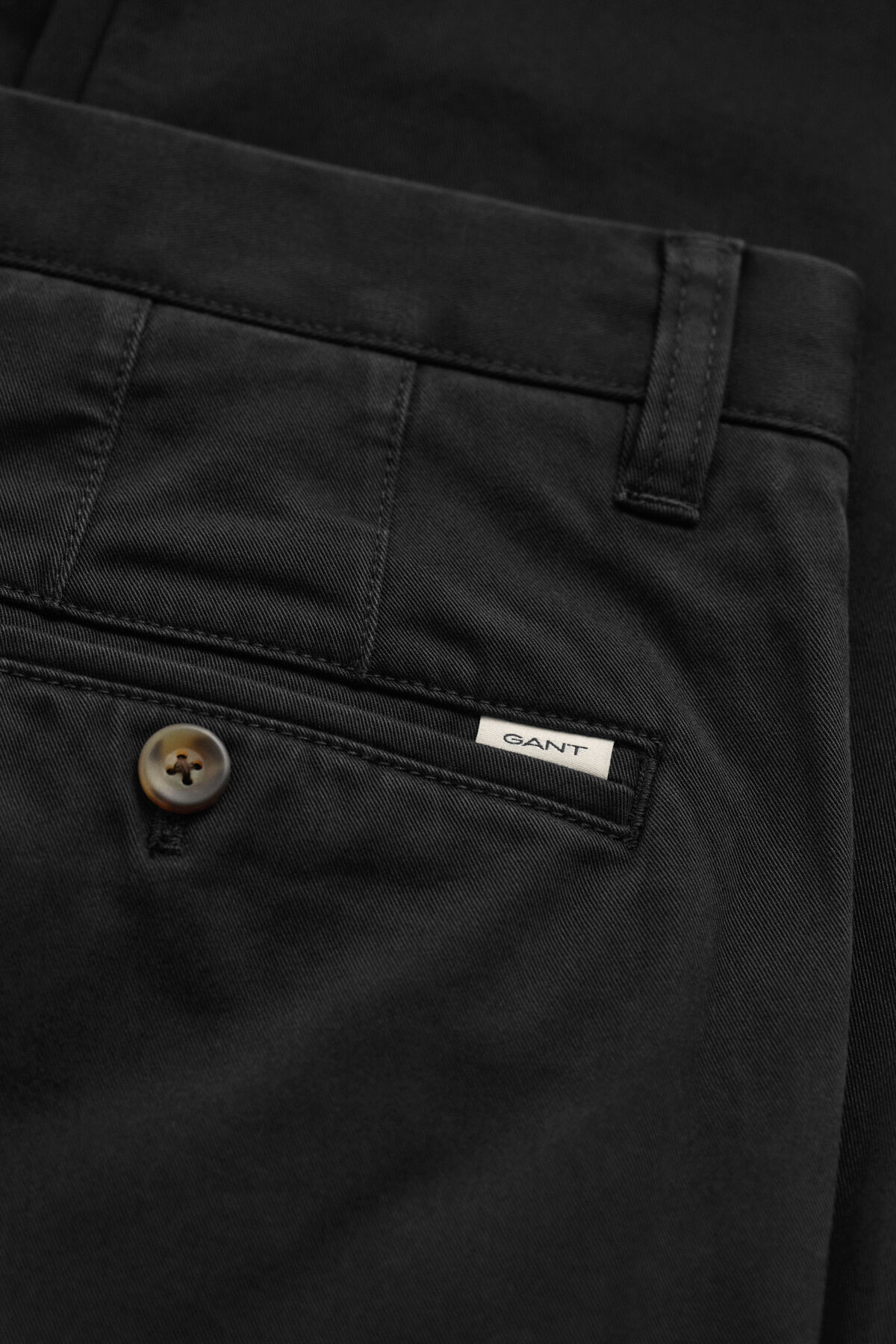 Slim Fit Comfort Chinos — BLACK